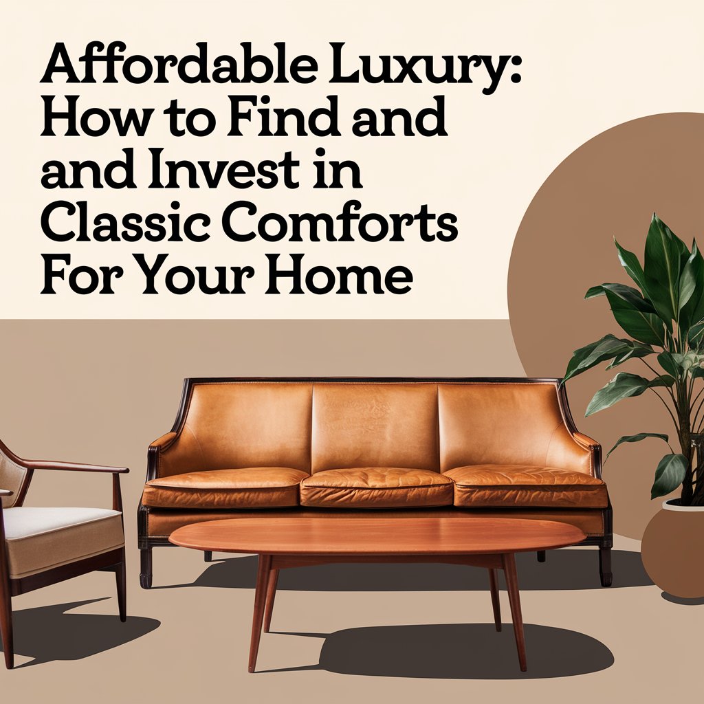 Affordable Luxury: How to Find and Invest in Classic Comforts for Your Home