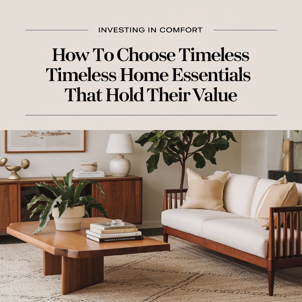 Investing in Comfort: How to Choose Timeless Home Essentials that Hold Their Value